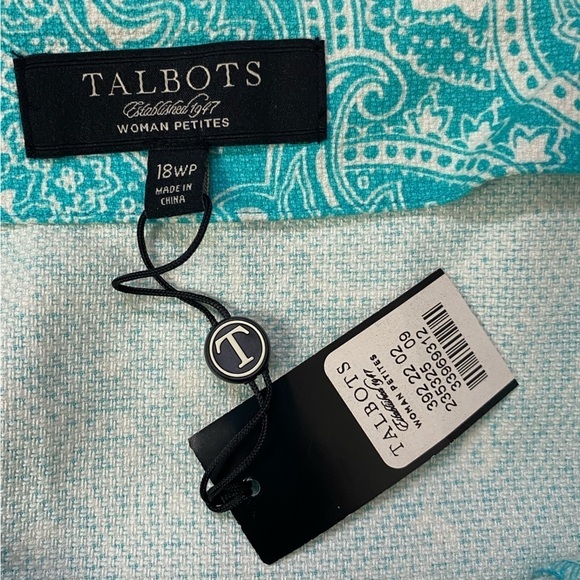Talbots Womens Belted paisley skirt size 18W Petite - Picture 7 of 12